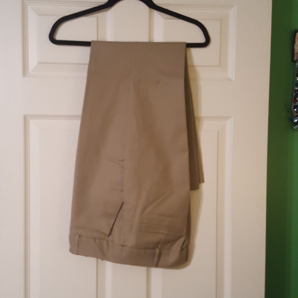 Khaki colored dress pants